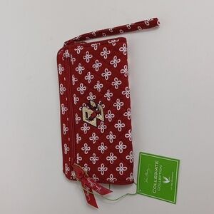 Boston College Vera Bradley Front Zip Wristlet NWT Red White